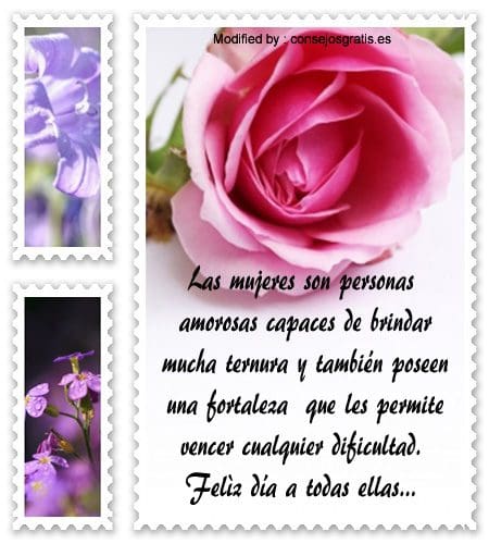 Resultado de imagen de mensajes con imagenes dia de la mujer