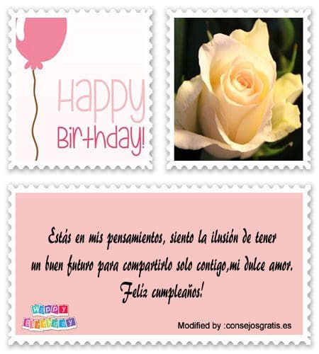 Frases de cumpleaños para mi novia | Cartas de amor Frases de cumpleaños para mi novia | Cartas de amor