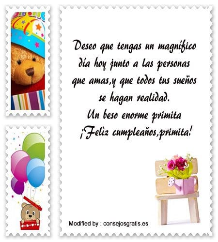 Frases De Cumpleaños Para Felicitar A Una Prima  Saludos 