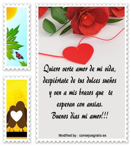 Frases De Buenos Dias Para Mi Amor | Mensajes De Buenos Dias Romànticos -  