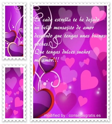 Tarjetas con mensajes de buenas noches para enamorar Tarjetas con mensajes de buenas noches para enamorar