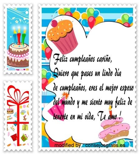 Frases bonitas de cumpleaños para mi esposo | Saludos de cumpleaños -  