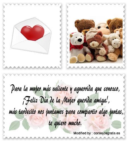 Mensajes por el Día de la Mujer para mi amiga | 8 de Marzo Mensajes por el Día de la Mujer para mi amiga | 8 de Marzo
