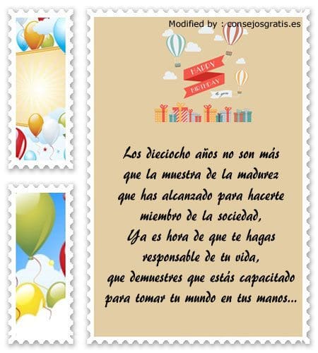 Mensajes De Cumpleanos Para Tu Hijo De 18 Frases De Cumpleanos Consejosgratis Es