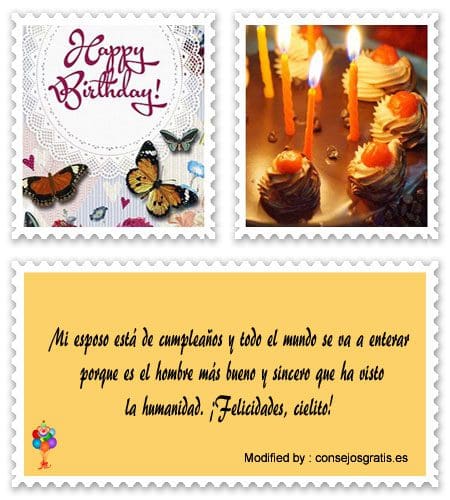 Saludos de cumpleaños para mi esposo | Mensajes de felíz cumpleaños Saludos de cumpleaños para mi esposo | Mensajes de felíz cumpleaños